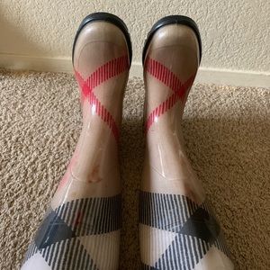 Burberry rain boots